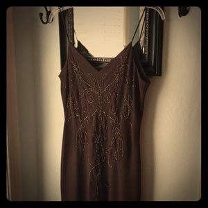 Gorgeous chocolate brown evening gown